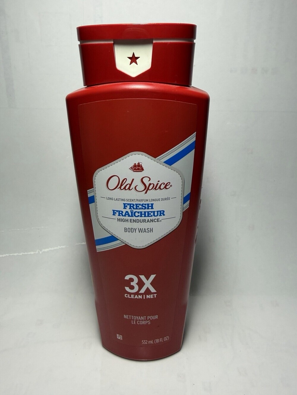 NEW Old Spice FRESH High Endurance Body Wash 3x Clean 18oz Discontinued